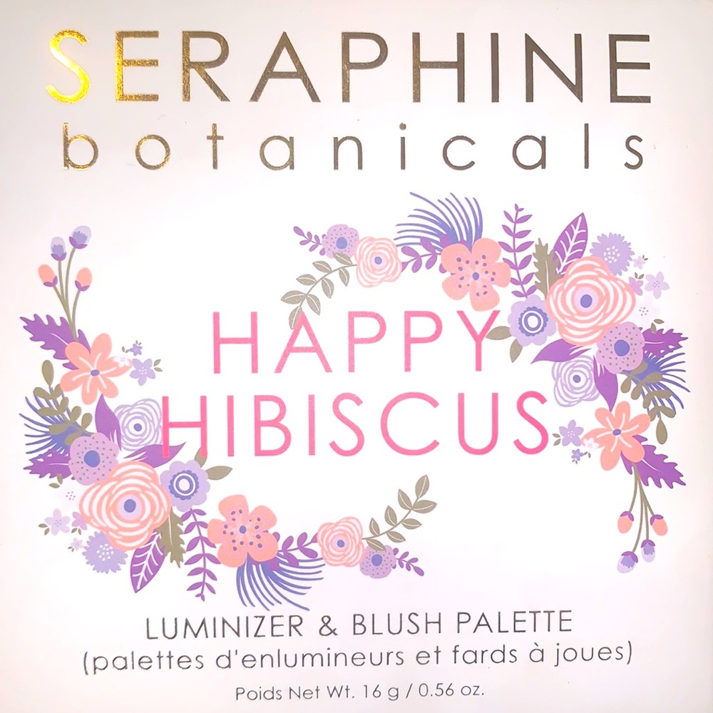SERAPHINE botanicals HAPPY HIBISCUS Luminizer & Blush Palette